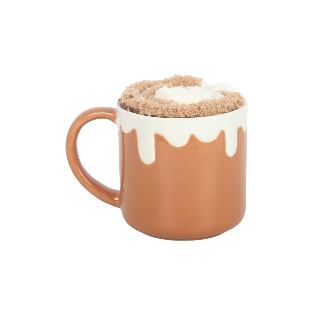 Cinnamon Roll Mug and Socks Set