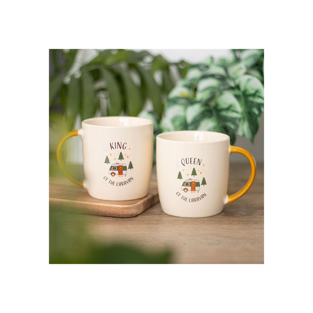 Camping King and Queen Couples Mug Set