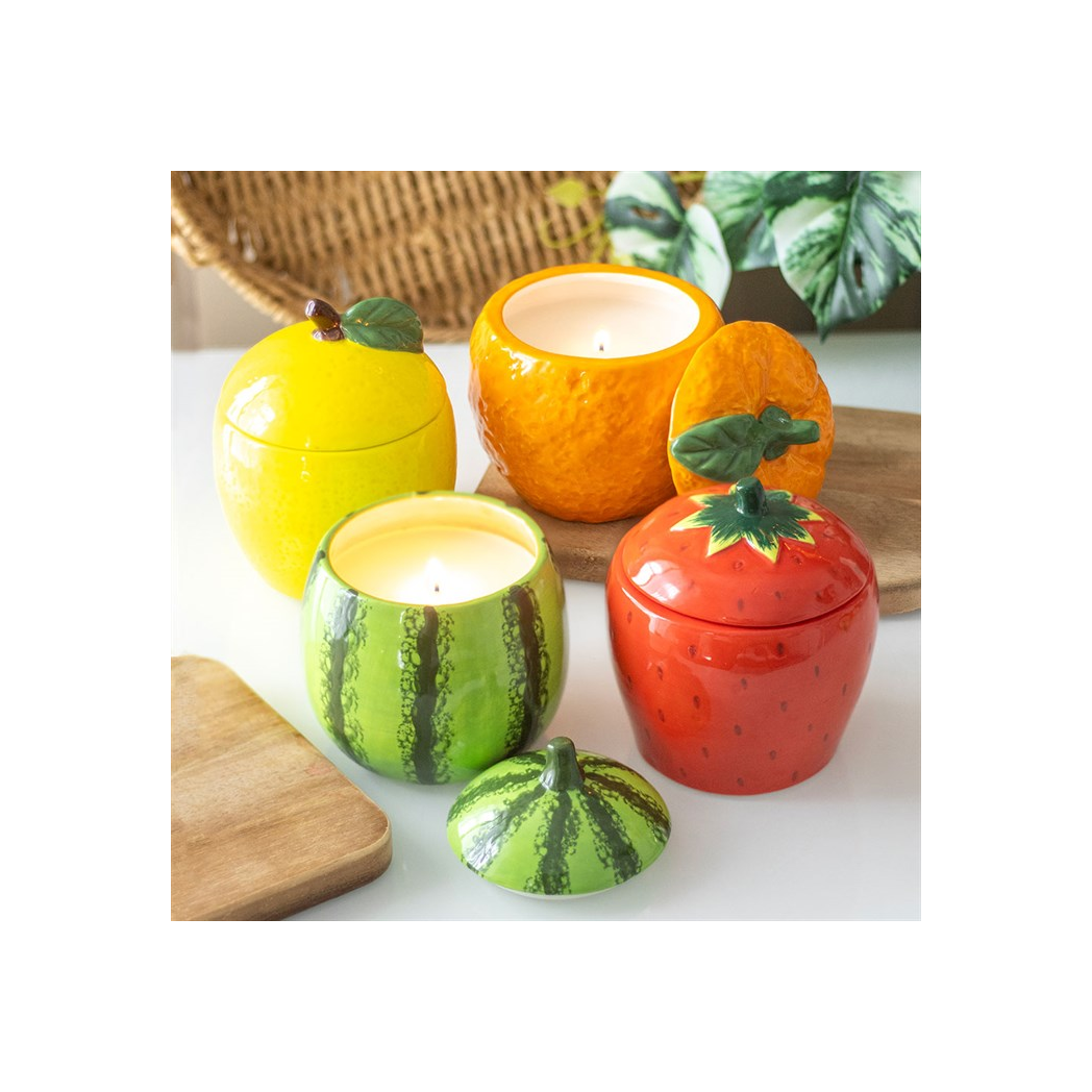Orange Shaped Candle Jar