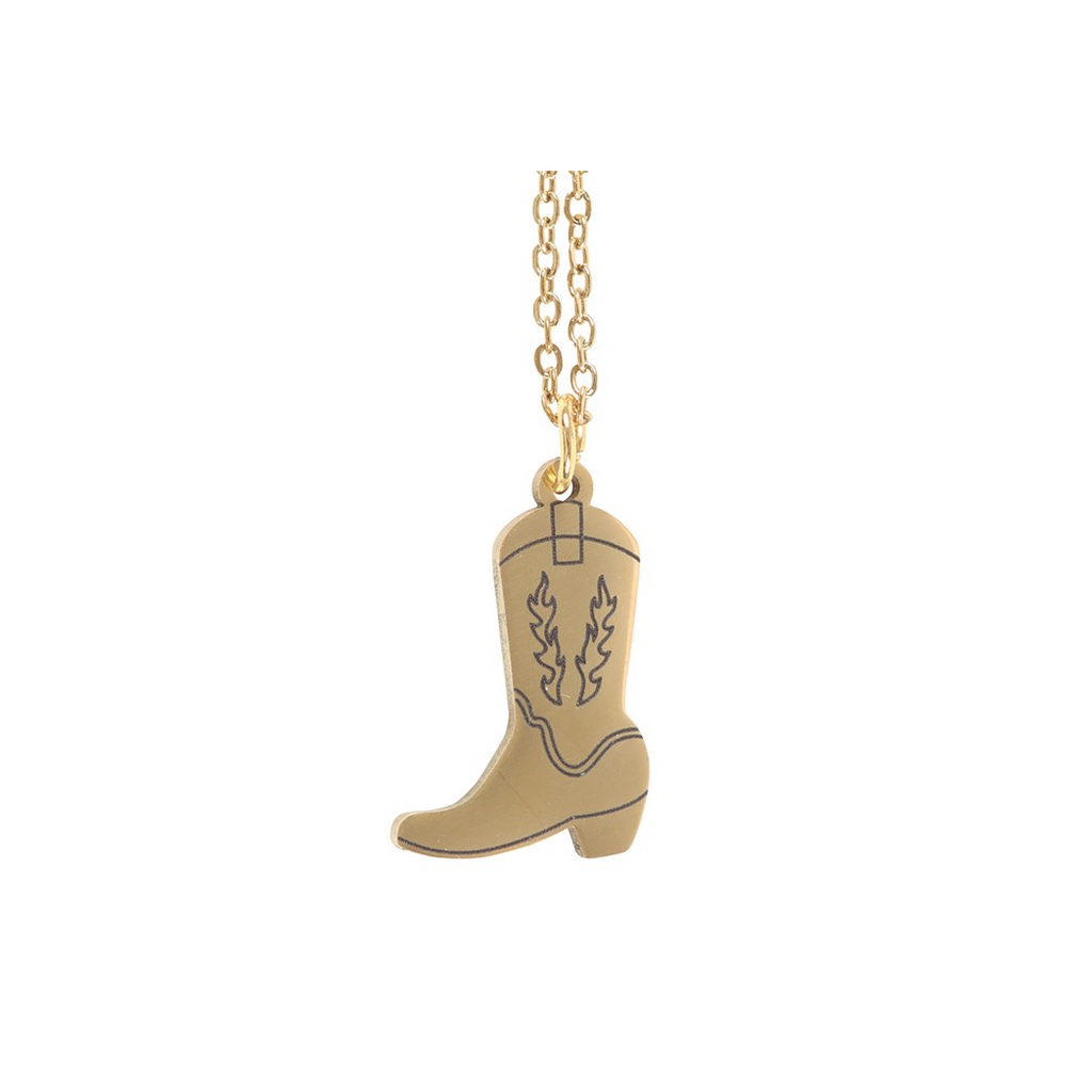 Cowboy Boot Necklace on Greeting Card