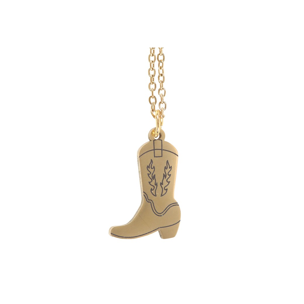 Cowboy Boot Necklace on Greeting Card
