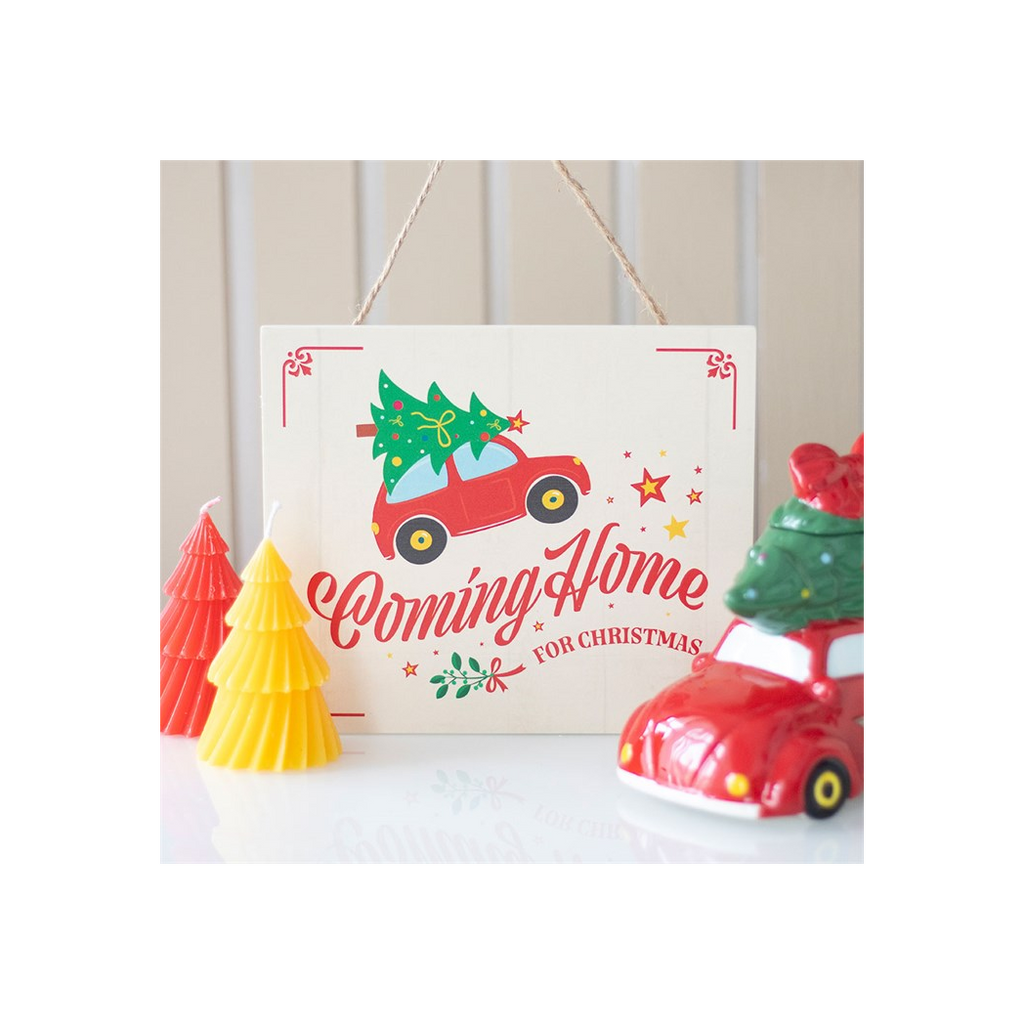 Coming Home for Christmas Hanging Sign
