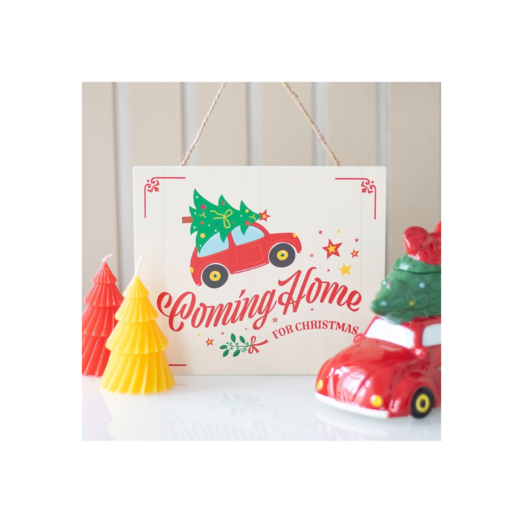 Coming Home for Christmas Hanging Sign