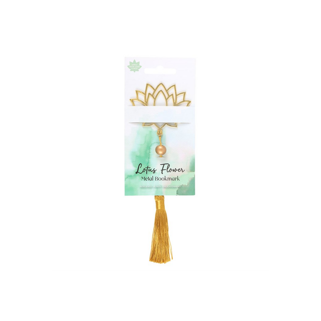 Lotus Flower Metal Bookmark