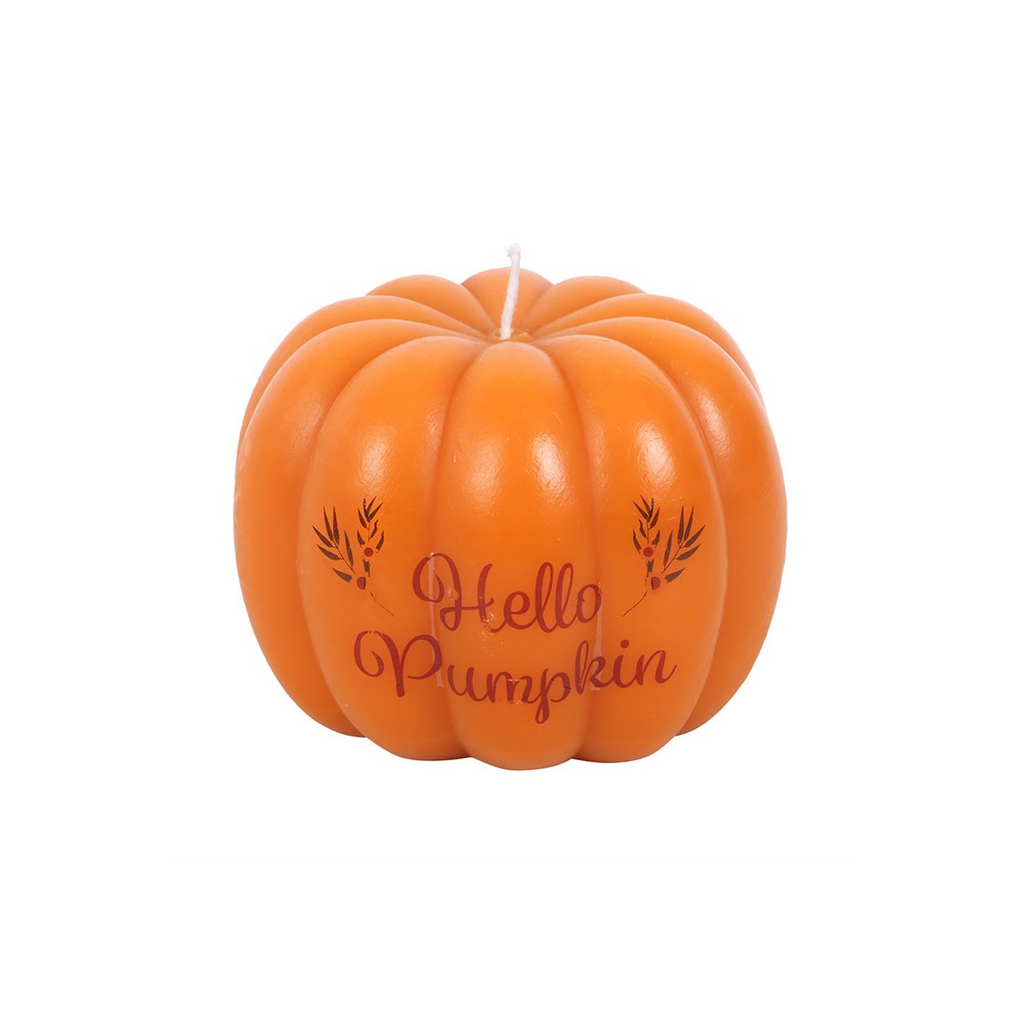 Hello Pumpkin Shaped Candle