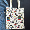 Retro 80s Print Polycotton Tote Bag