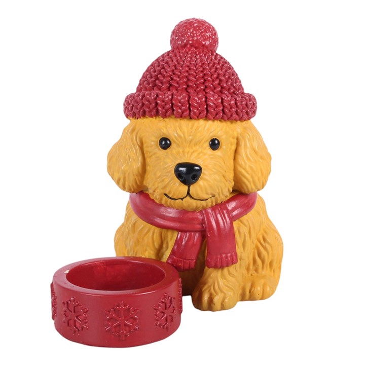 Winter Puppy Tealight Holder