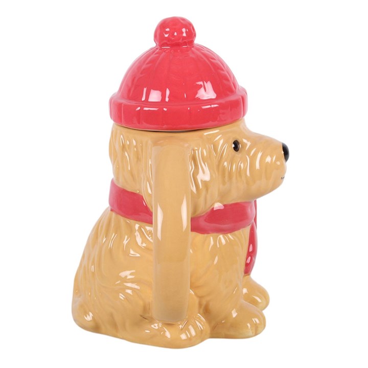 Winter Puppy Lidded Mug