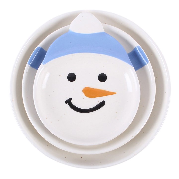 Set of 3 Winter Snowmen Stacking Bowls