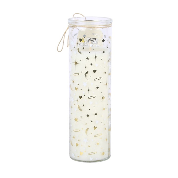 Remember an Angel Feather Print Tube Candle