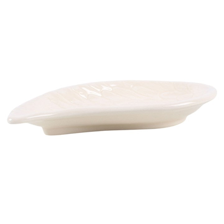 Off White Angel Wing Trinket Dish