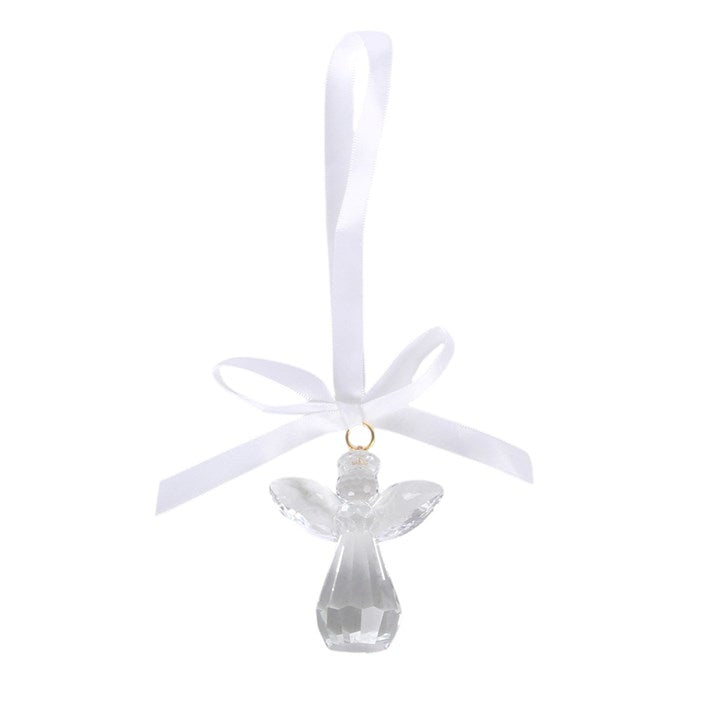 Always Beside You Faceted Glass Angel Hanging Decoration