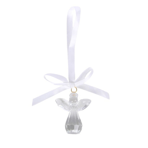 Always Beside You Faceted Glass Angel Hanging Decoration