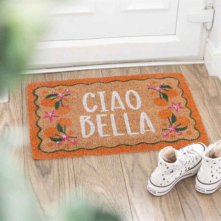 Orange Ciao Bella Doormat