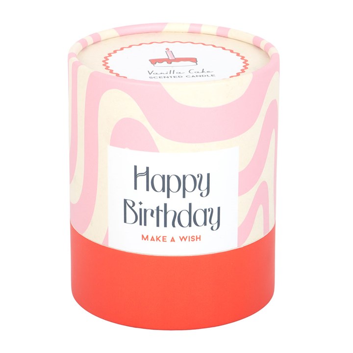 Happy Birthday Vanilla Cake Candle