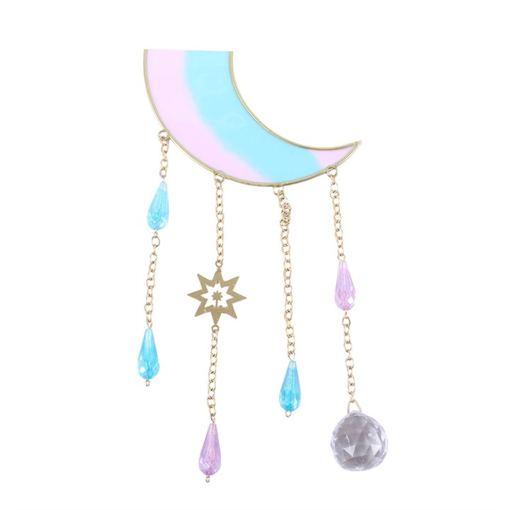 Iridescent Crescent Moon Suncatcher