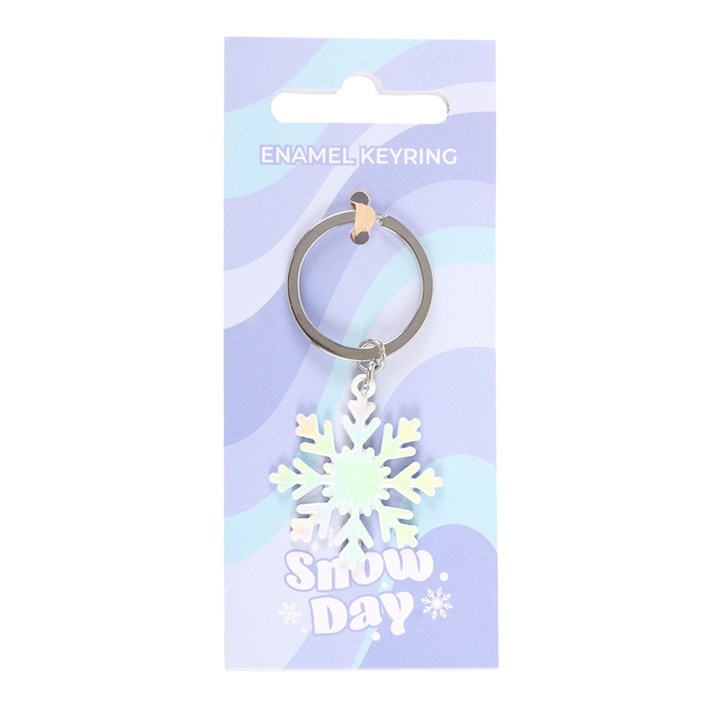 Snow Day Snowflake Keyring