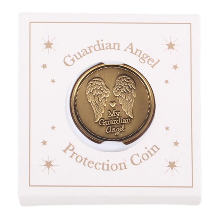 Set of 27 Guardian Angel Protection Coins in Display