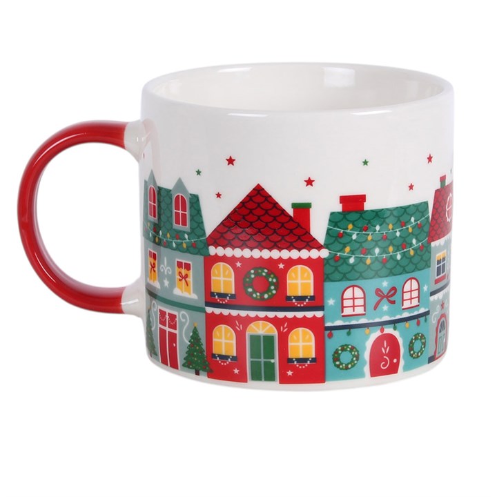 Christmas Street Print Mug
