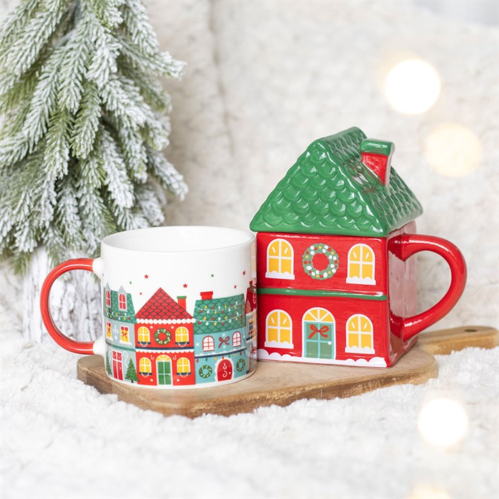 Christmas Street Print Mug