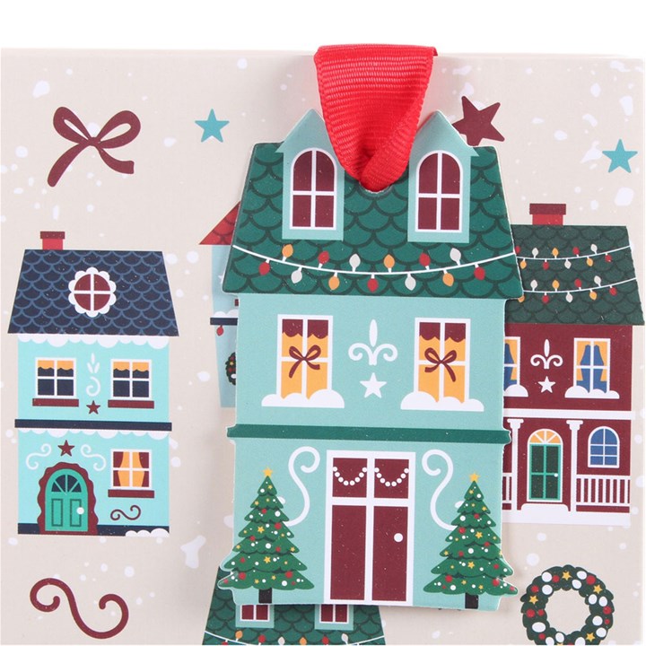 Christmas Street Print Gift Bag