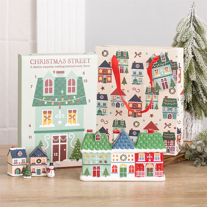 Christmas Street Print Gift Bag