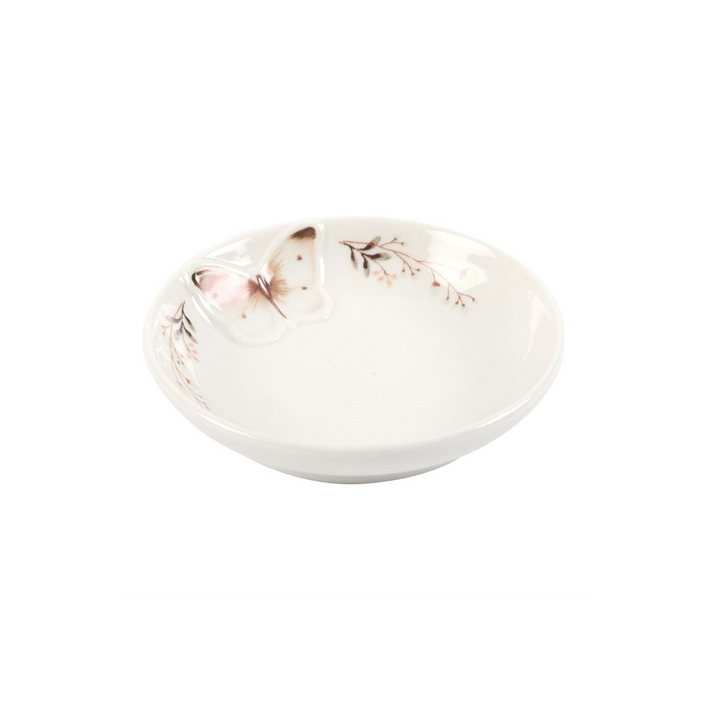 White Butterfly Trinket Dish