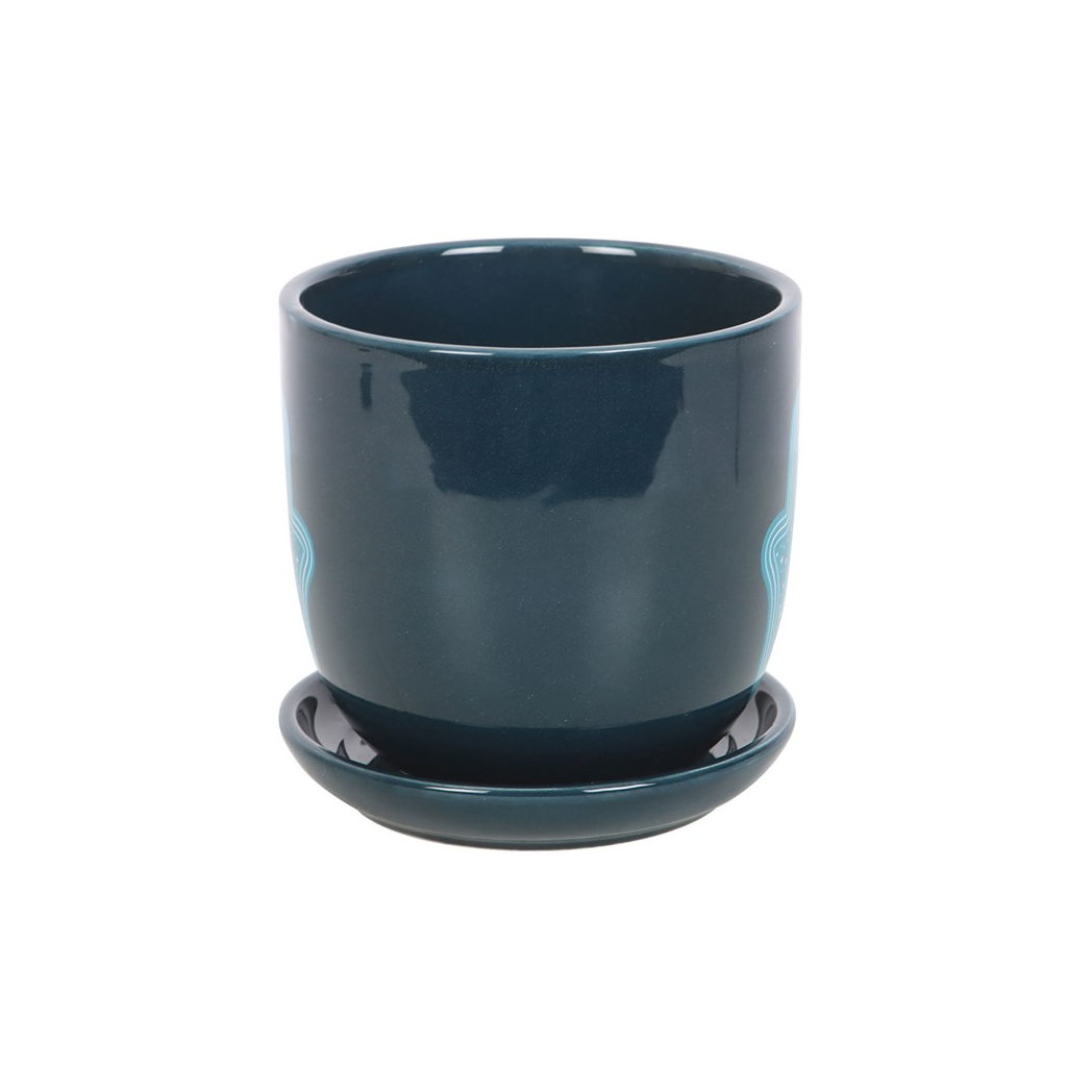 Hand of Hamsa Ceramic Plant Pot