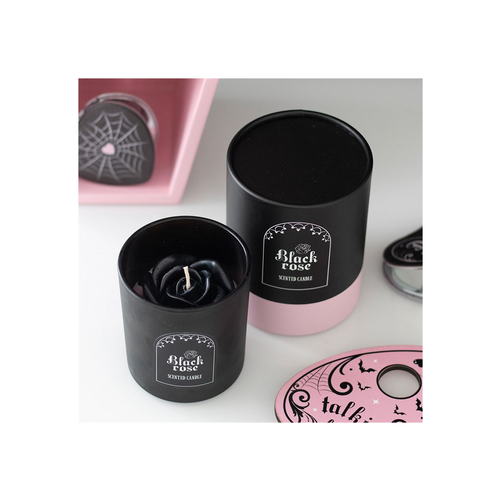 Black Rose Candle with 3D Roses