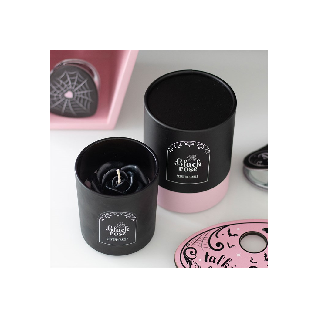 Black Rose Candle with 3D Roses