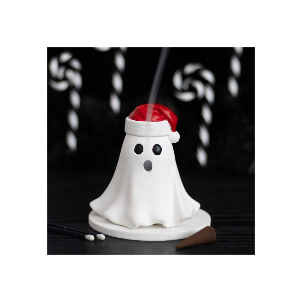Ghost with Santa Hat Incense Cone Holder