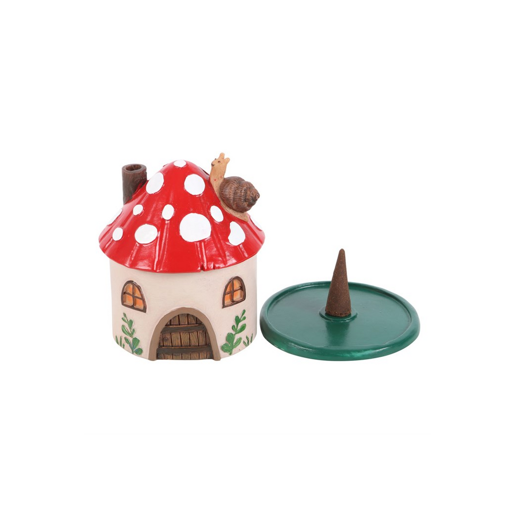 Mushroom House Resin Incense Cone Burner