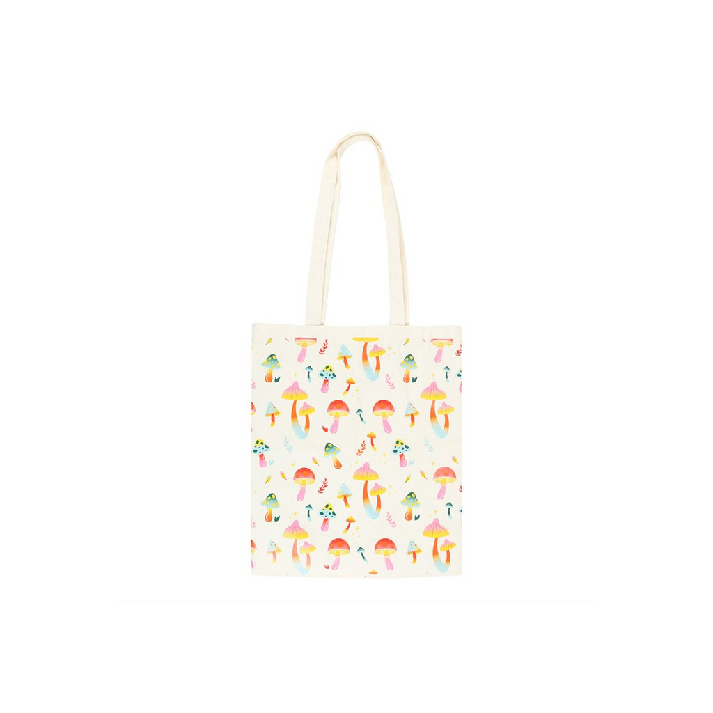 Funky Fungi Mushroom Print Polycotton Tote Bag