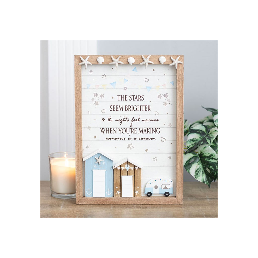 The Stars Seem Brighter 3D Shell Caravan Plaque