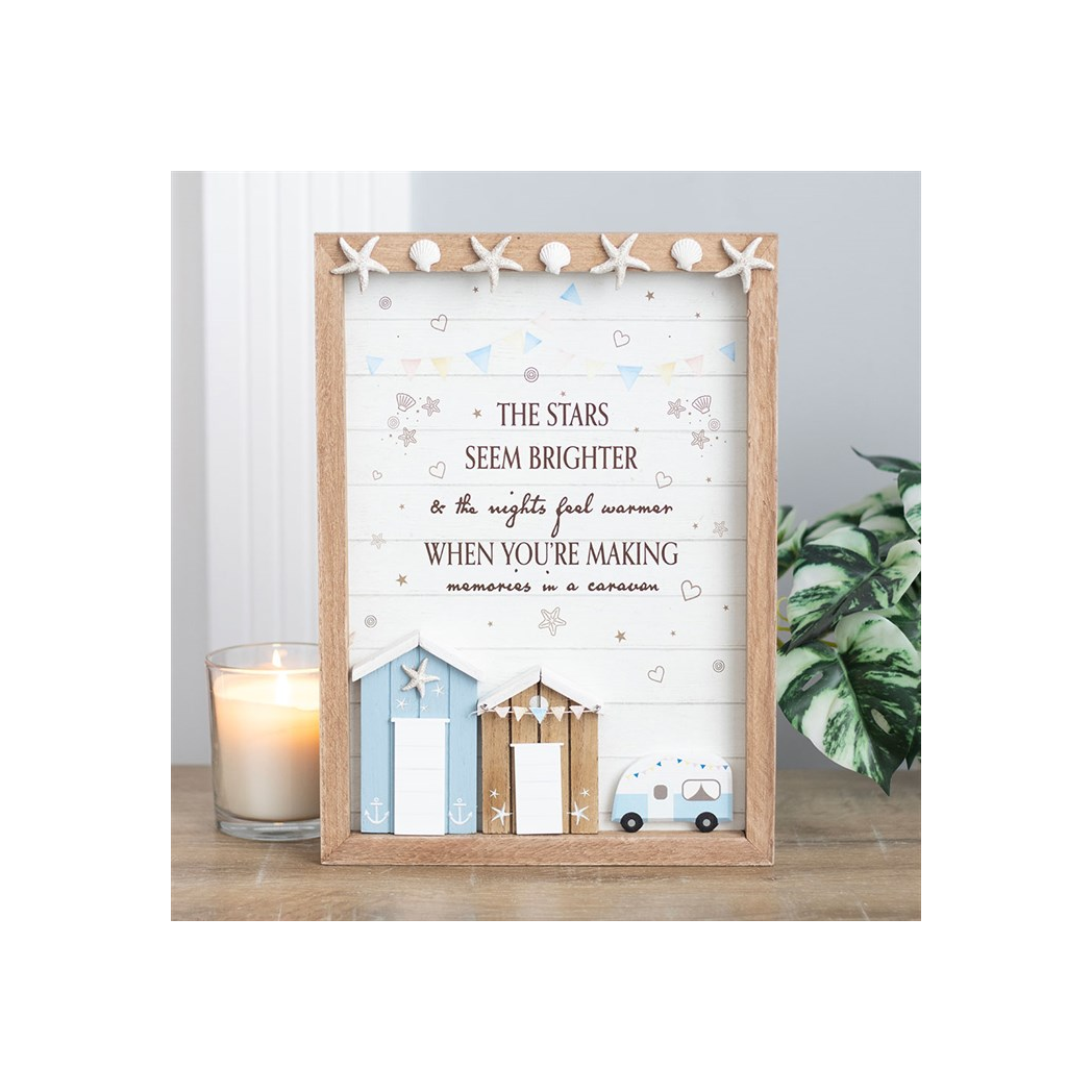 The Stars Seem Brighter 3D Shell Caravan Plaque