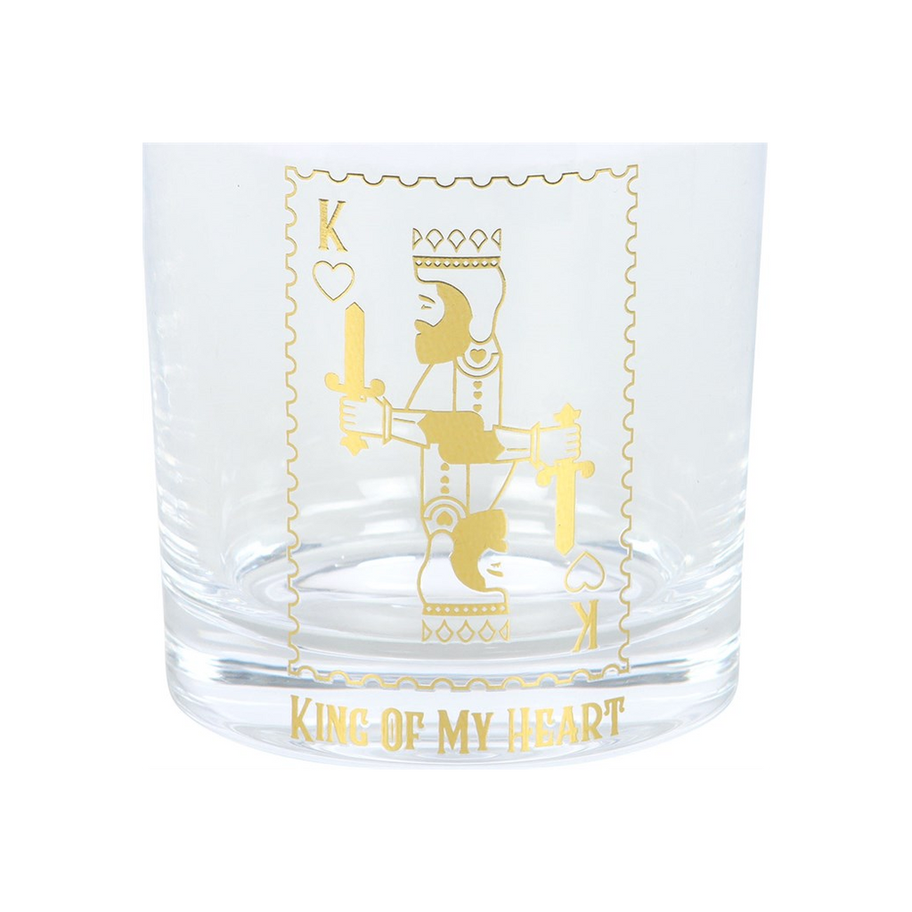 King of My Heart Drinking Glass