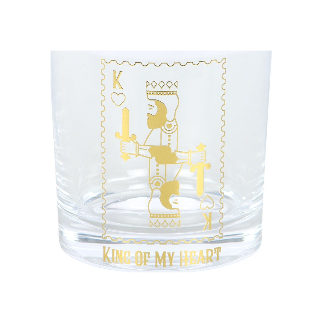 King of My Heart Drinking Glass