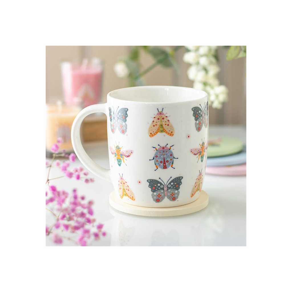 Floral Bug Print Mug