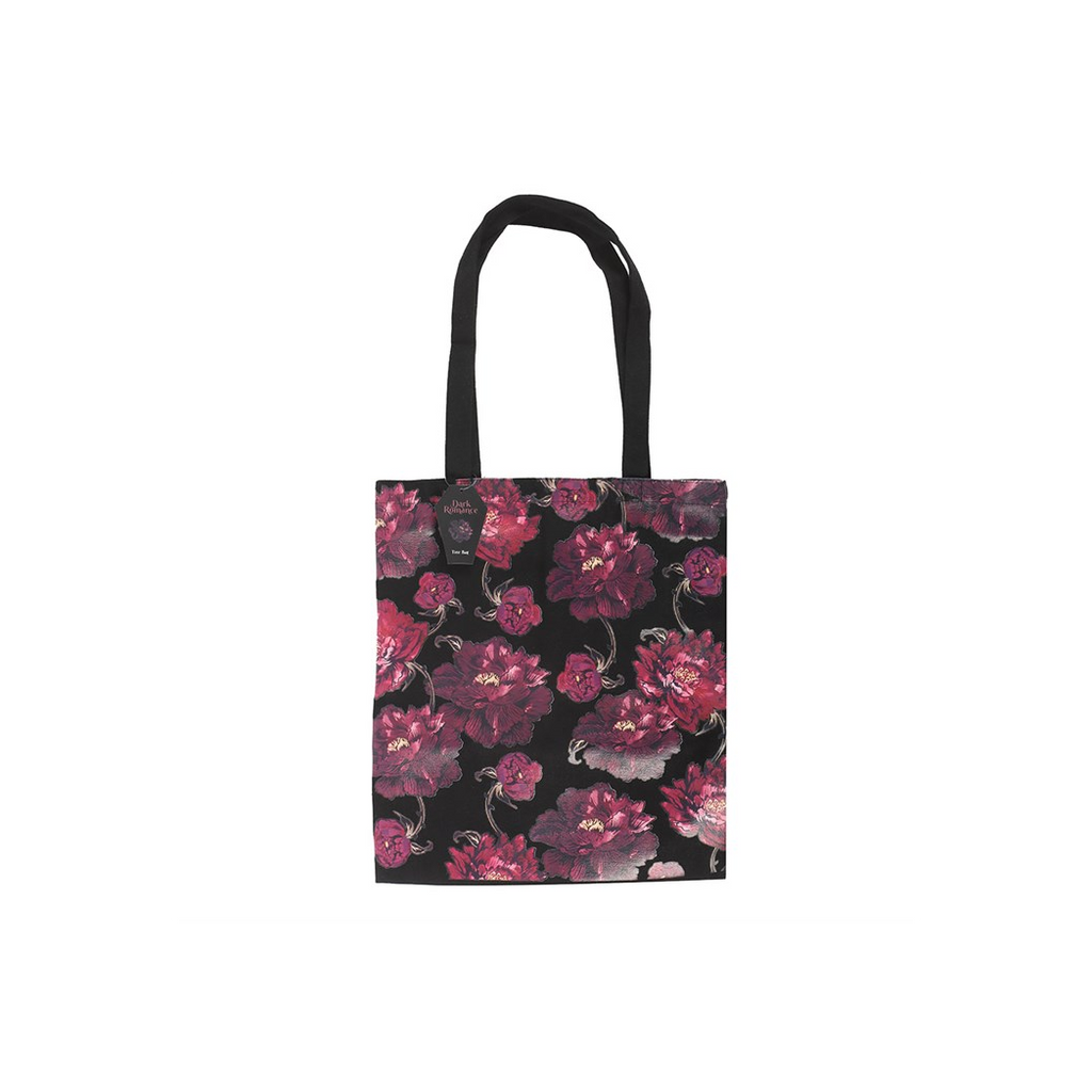 Dark Romance Floral Print Tote Bag