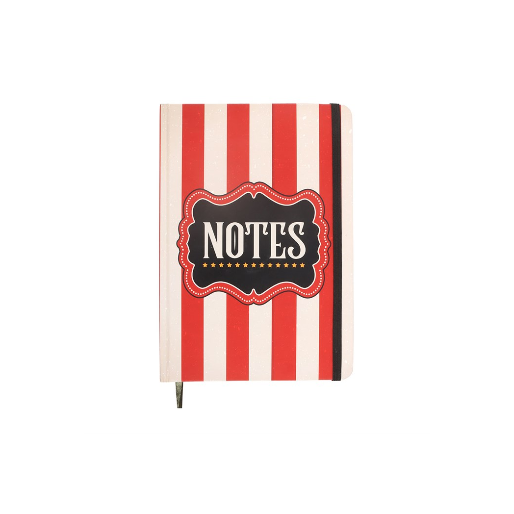 Red Circus Stripe A5 Notebook