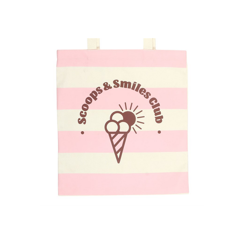 Pink Scoops & Smiles Club Polycotton Tote Bag