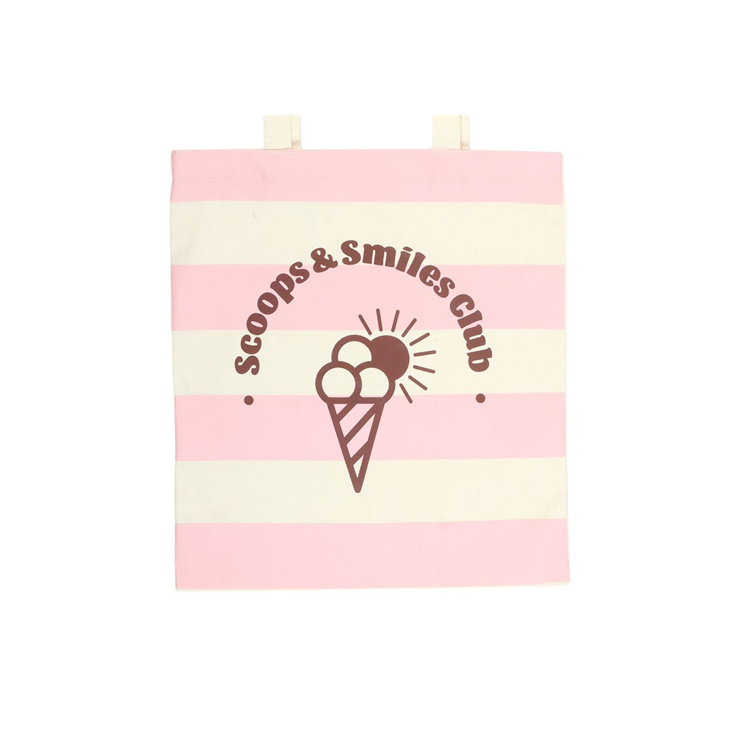 Pink Scoops & Smiles Club Polycotton Tote Bag