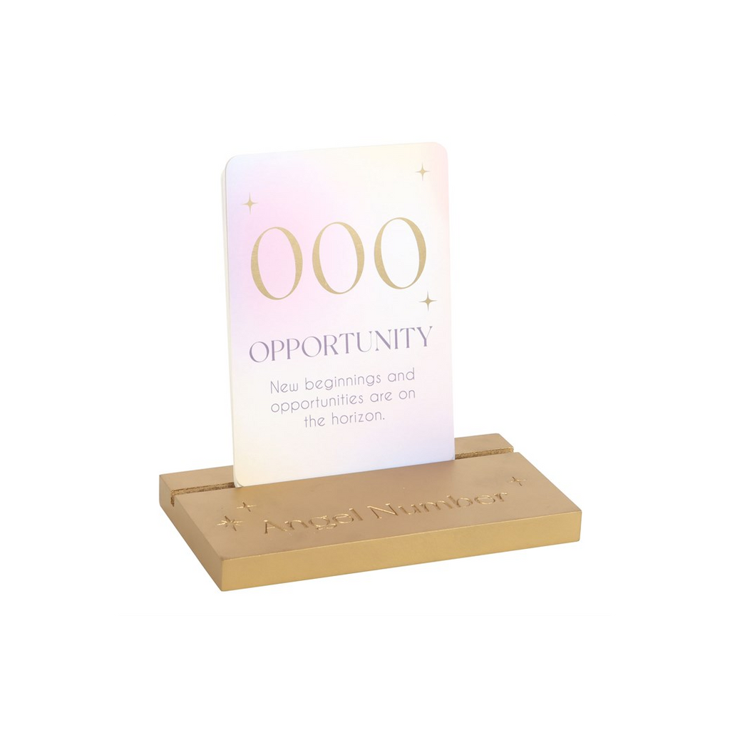 Angel Number Affirmation Cards with Wooden Stand