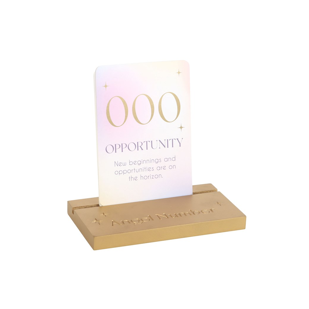 Angel Number Affirmation Cards with Wooden Stand