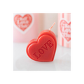 Red Love Heart Shaped Valentine's Day Candle