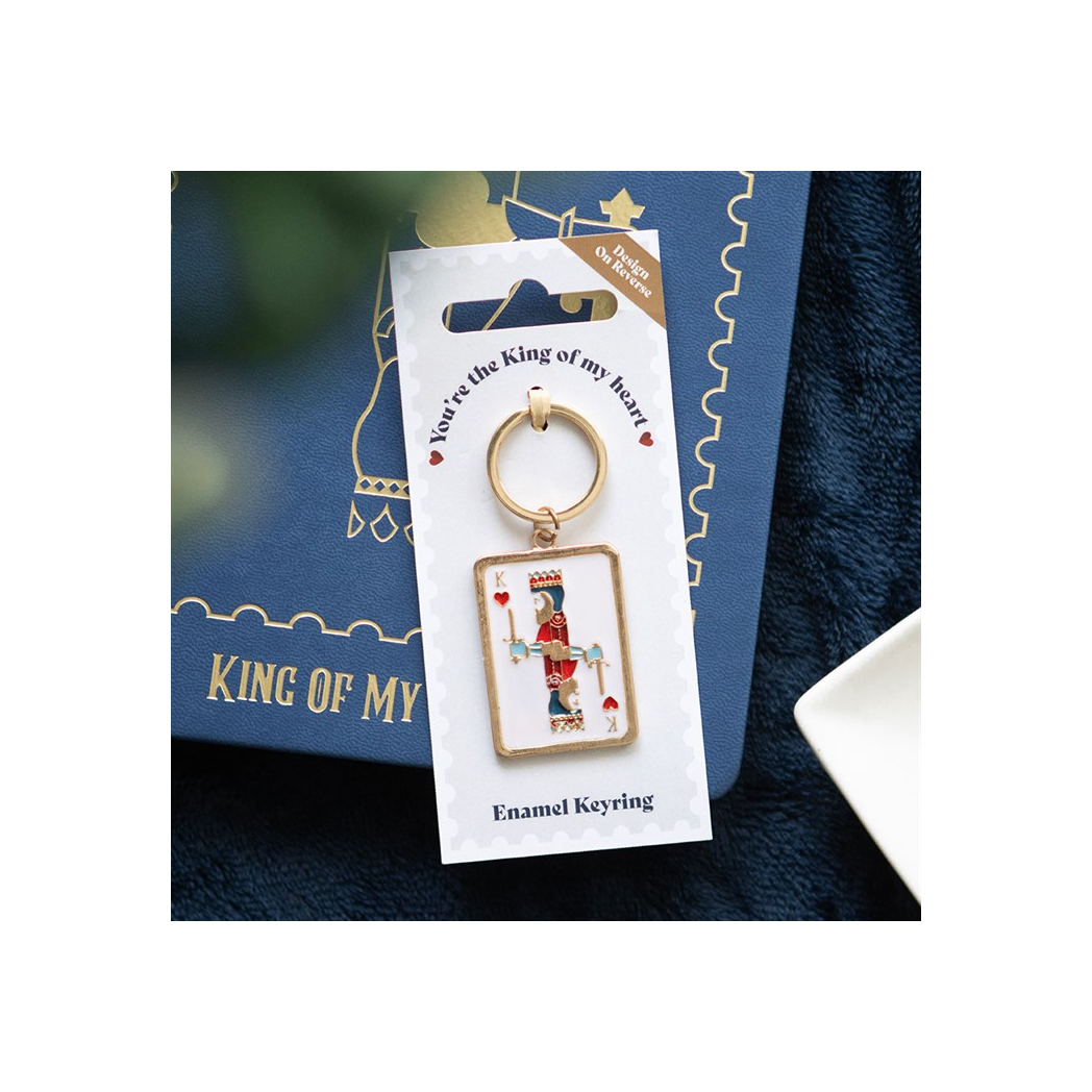 King of My Heart Playing Card Keyring