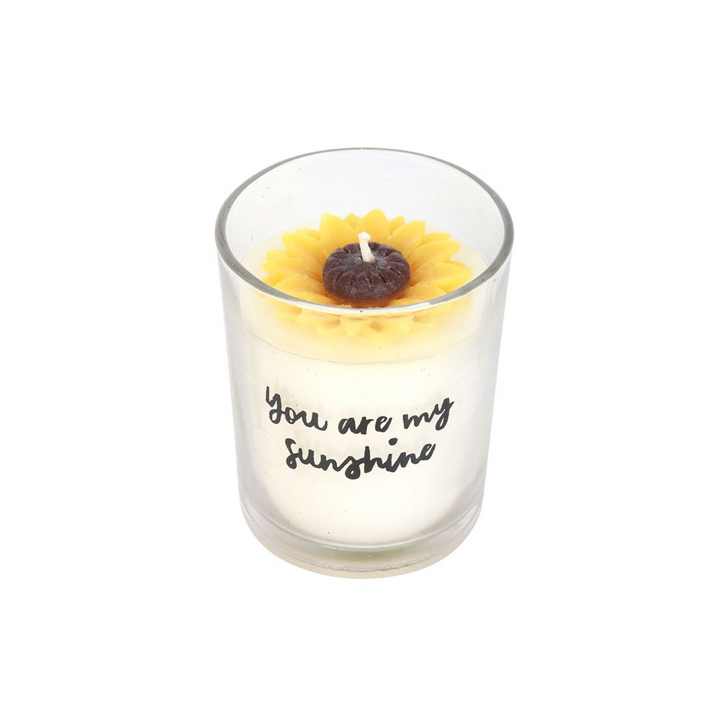 You Are My Sunshine Candle with 3D Sunflower
