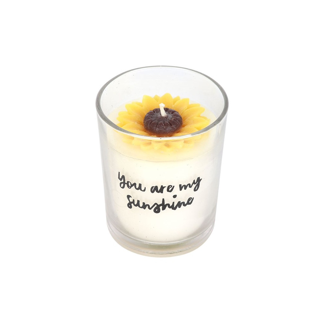 You Are My Sunshine Candle with 3D Sunflower