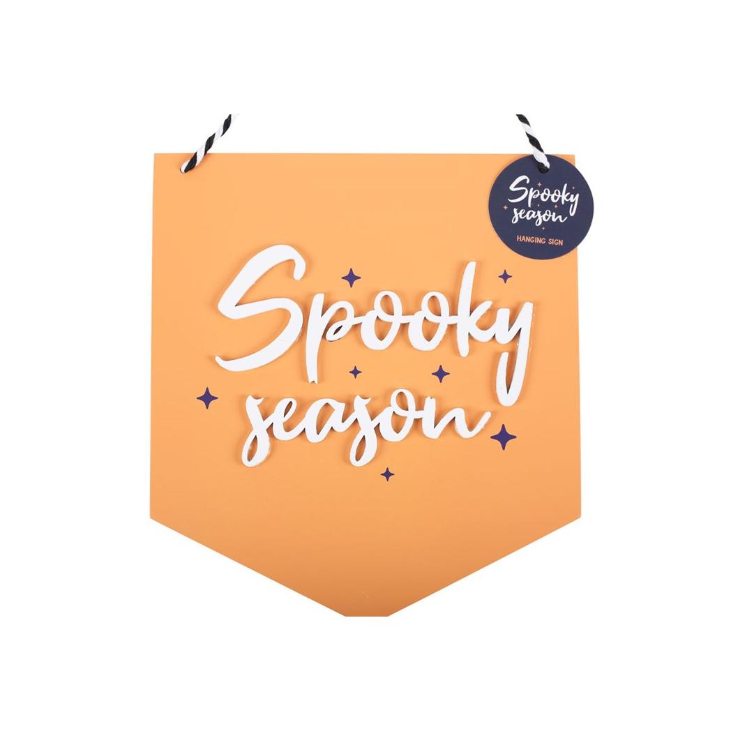 Orange Spooky Season Hanging Sign