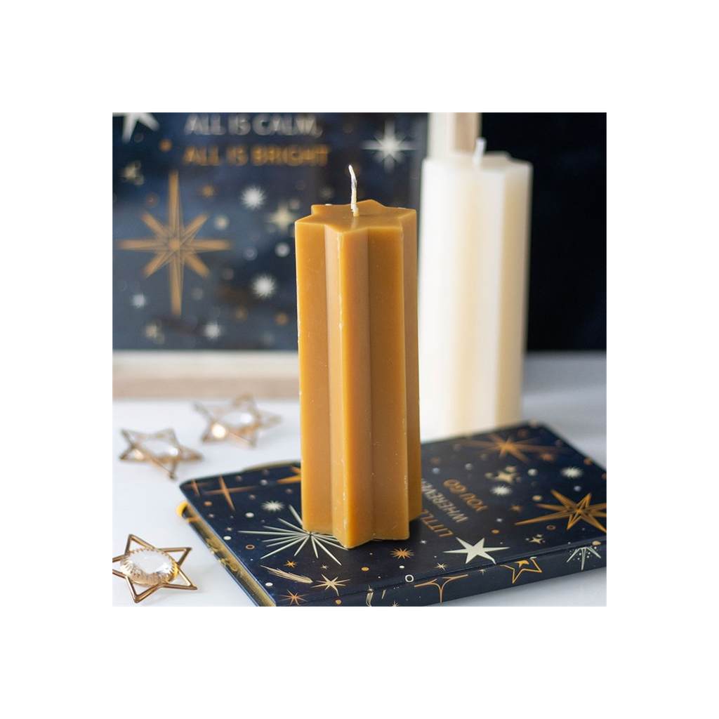 Gold Starry Night Star Shaped Taper Candle